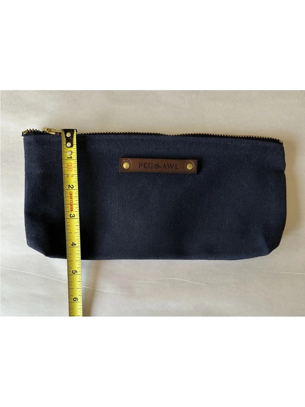 Peg and Awl No.5 The Scholar Pouch Coal Navy Blue Waxed